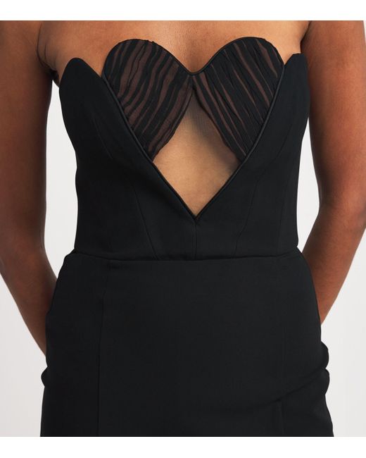 Nensi Dojaka Black Heart Cup Mini Dress