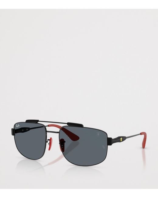 Ray-Ban Black Scuderia Ferrari Collection Square Sunglasses