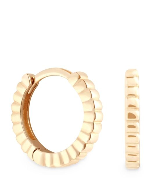 Astrid & Miyu Metallic Ridged Huggie Hoop Earrings