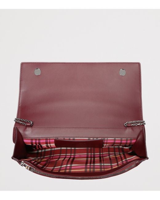 Roger Vivier Red Suede Belle Vivier Top-Handle Bag