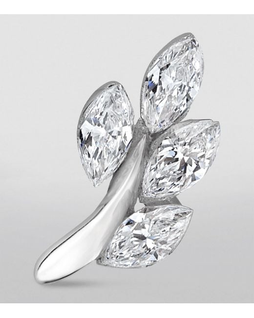 Maria Tash Metallic Diamond Vine Threaded Stud Earring