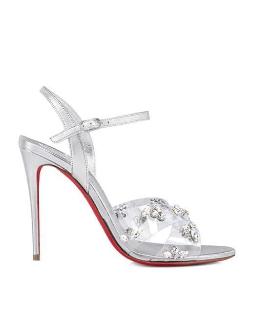 Christian Louboutin White Degraqueen Embellished Sandals 100