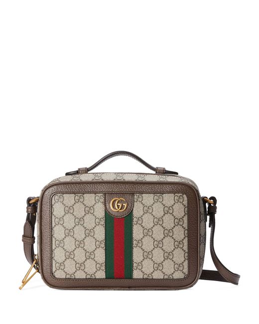 Gucci Brown Canvas Ophidia Cross-body Bag