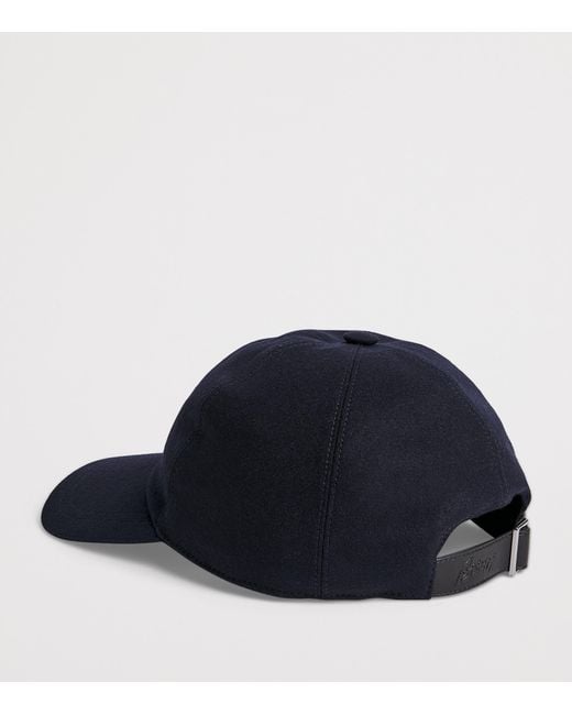 Brioni Blue Performa Logo Baseball Cap for men