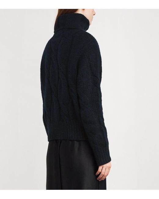MAX&Co. Blue Wool-Blend Rollneck Sweater