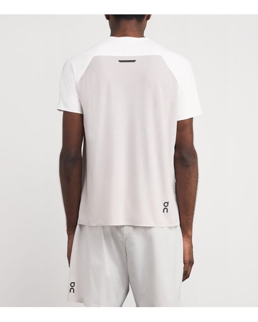 On Shoes White Performance T-Shirt for men