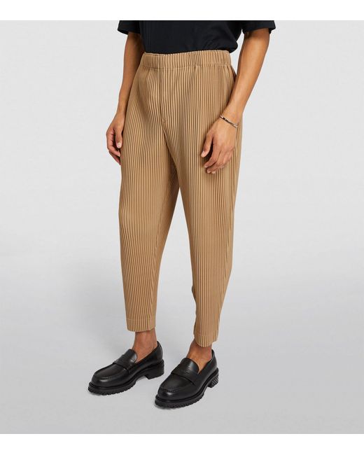 Homme Plissé Issey Miyake Natural Pleated Slim Trousers for men