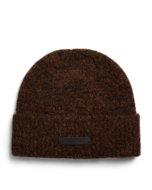 Represent Brown Wool-Blend Logo Beanie for men