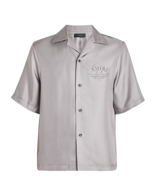 Amiri Gray Silk Arts District Shirt for men