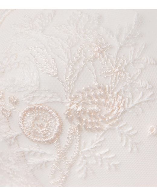 Simone Perele White Lace Intrigue Half-Cup Bra