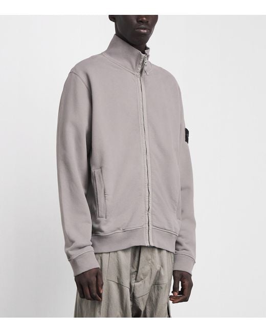 Stone Island Gray Organic Cotton Track Jacket for men