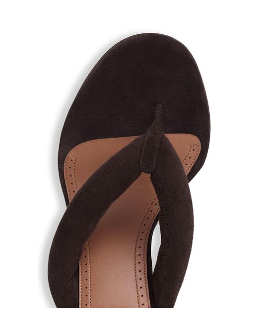 Alaïa Brown Suede Thong Mules 90