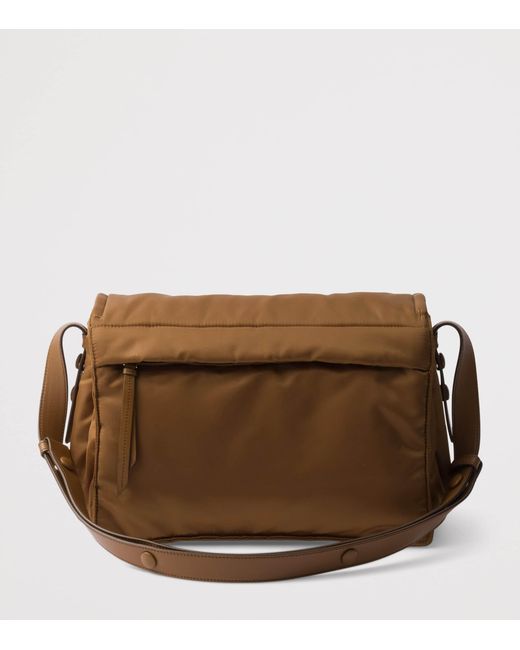 Prada Brown Medium Re-Nylon Traveler Cross-Body Bag