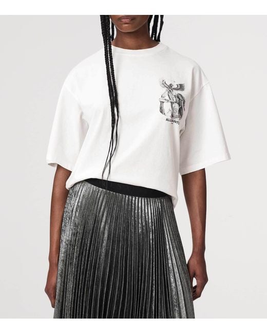 AllSaints White Organic Cotton Amelie T-Shirt