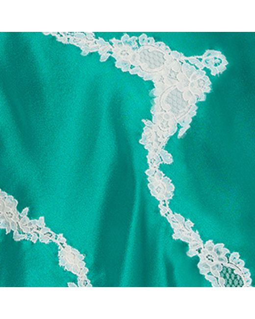Carine Gilson Green Silk Lace-detail Camisole