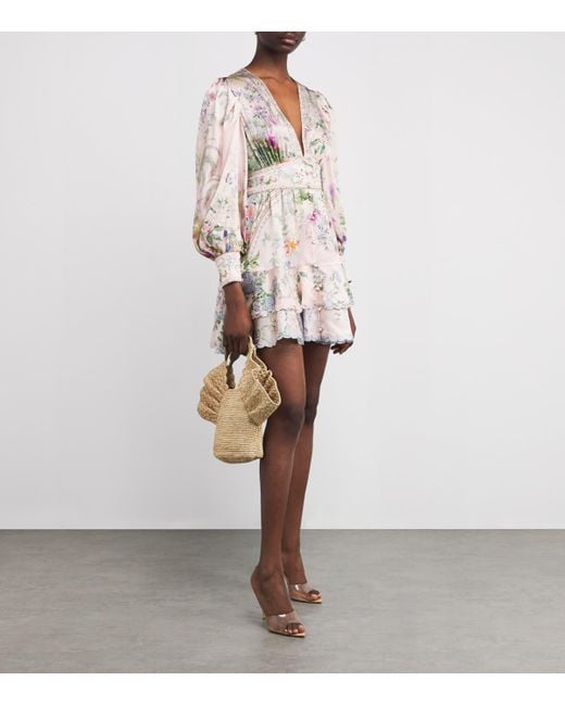 CAMILLA Silk Palacio Playground Mini Dress in White | Lyst UK