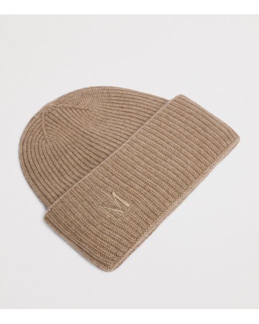 Max Mara Natural Cashmere Monogram Beanie