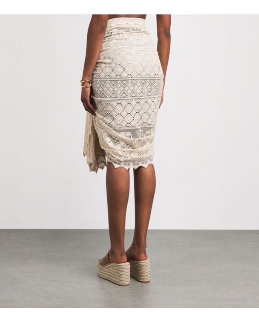 Zimmermann Natural Lace Monogram Pareo