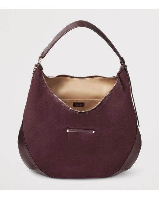 Jimmy Choo Purple Medium Suede Bar Shoulder Bag