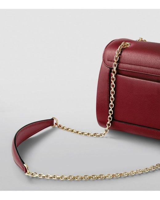 Cartier Red Small Leather Panthère De Shoulder Bag