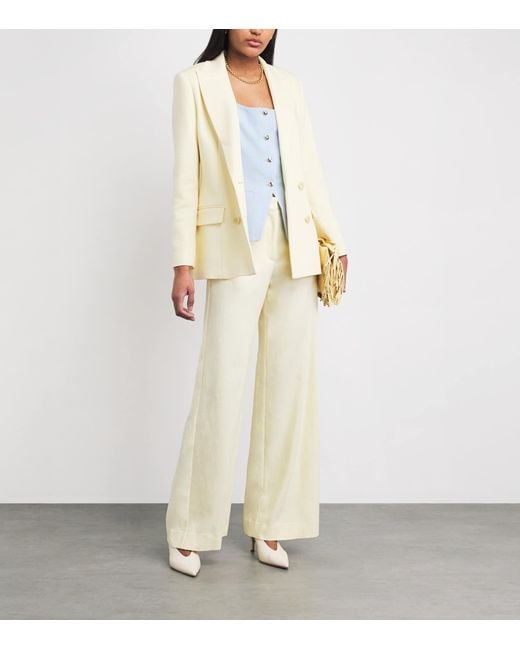 Maje White Double-Breasted Blazer