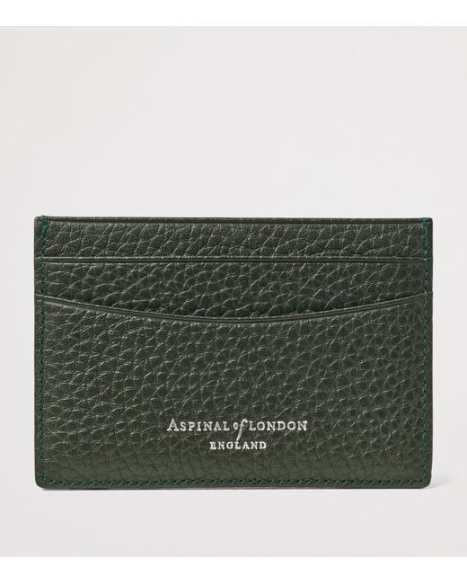 Aspinal Green Leather Slim Card Holder