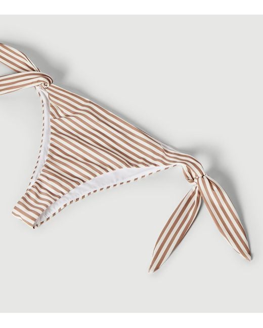 Brunello Cucinelli White Side-Tie Bikini Bottoms