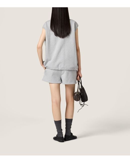 Miu Miu Gray Cotton Fleece Gilet