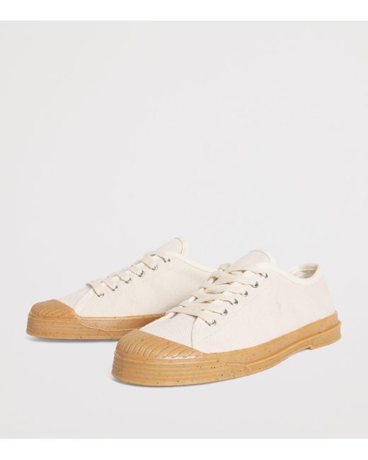 Polo Ralph Lauren White Canvas Essence 100 Cap-Toe Sneakers