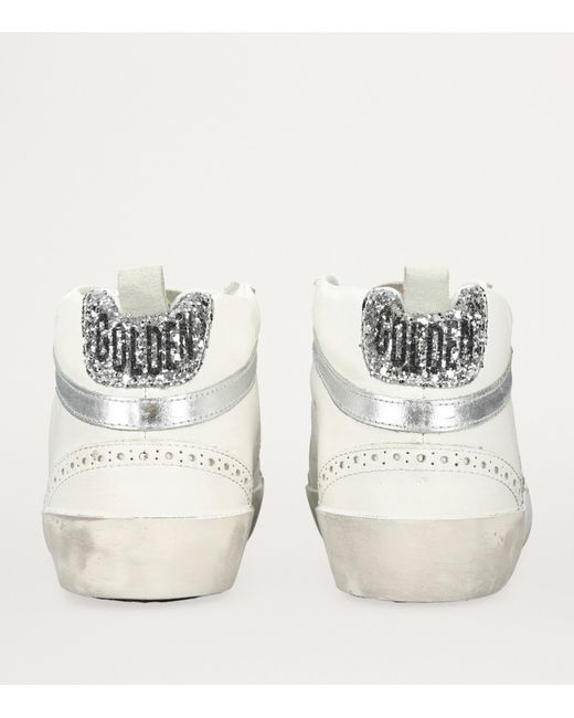 Golden Goose Deluxe Brand White Leather Mid Star Sneakers