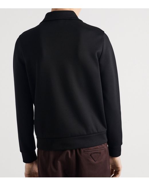 Prada Black Cotton-Blend Technical Jacket for men