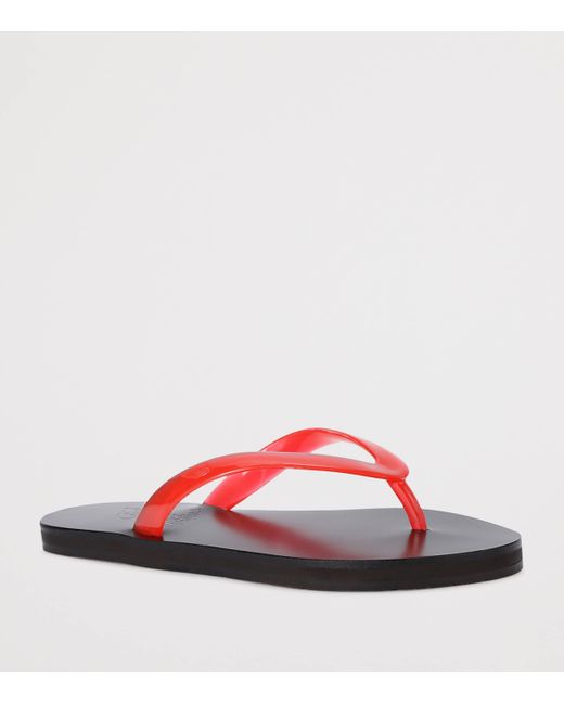 Ancient Greek Sandals Red Jelly Saionara Flip Flops