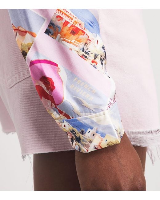 L'Agence Pink Silk Printed Tyler Blouse