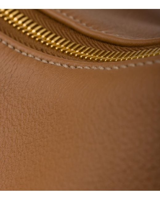 Prada Brown Large Calf Leather Aimée Shoulder Bag