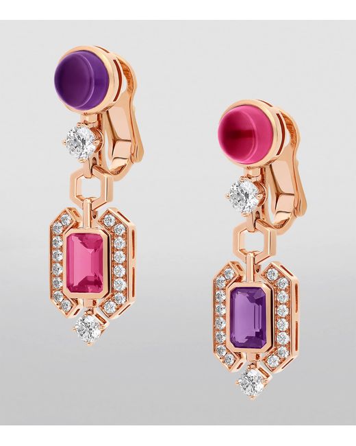 BVLGARI Pink Diamond And Gemstone Allegra Earrings