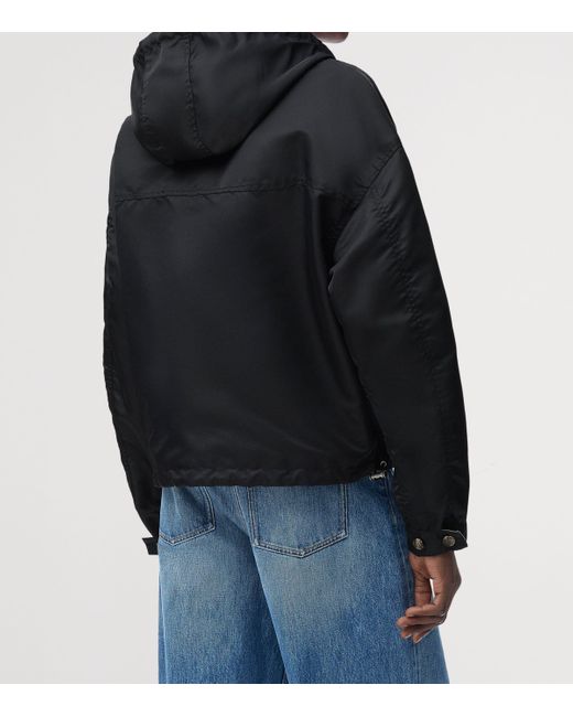 Loewe Green Silk Nylon Reversible Hooded Jacket for men