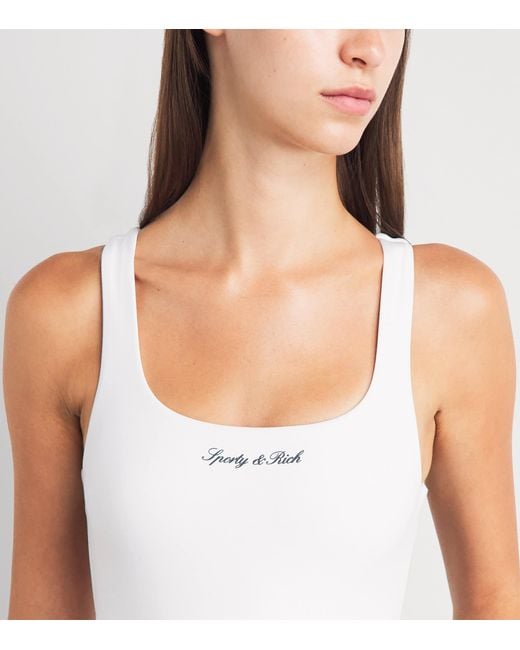 Sporty & Rich White Logo Court Mini Dress