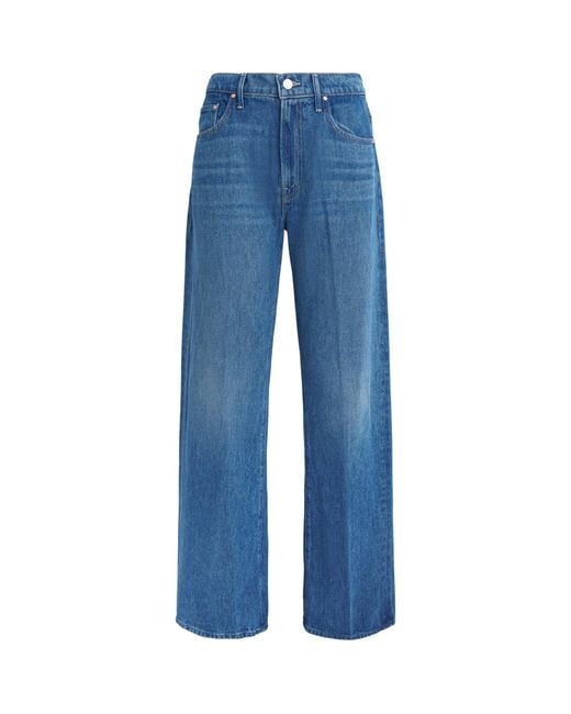 Mother Blue The Lasso Sneak Barrel Jeans