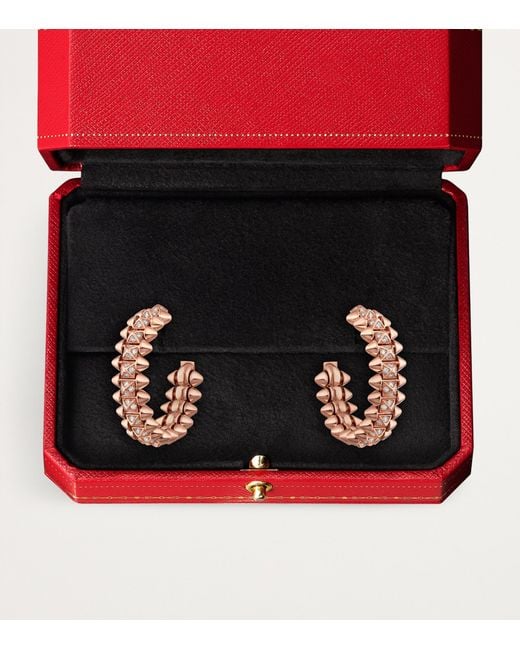 Cartier Metallic And Diamond Clash De Earrings