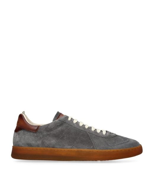Officine Creative Brown Suede Militia Sneakers for men