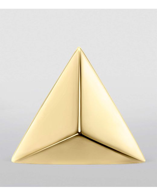 Maria Tash Metallic Faceted Triangle Threaded Stud Earring
