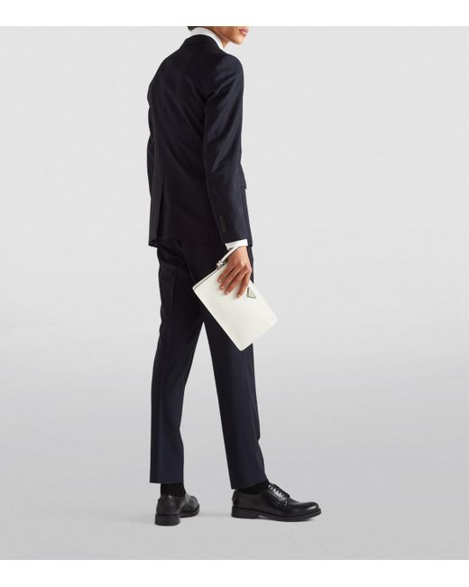 Prada Blue Wool-Mohair Two-Piece Suit for men