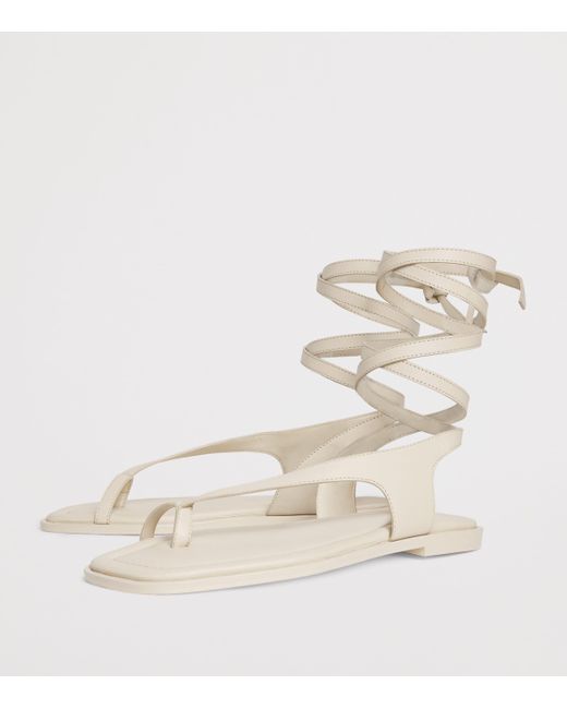 A.Emery Natural Leather Ankle-Wrap Heidi Sandals