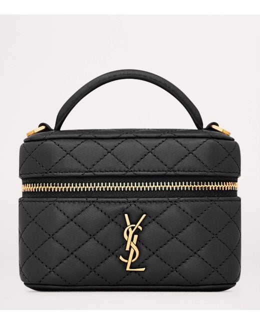 Saint Laurent Metallic Micro Gaby Top-Handle Bag