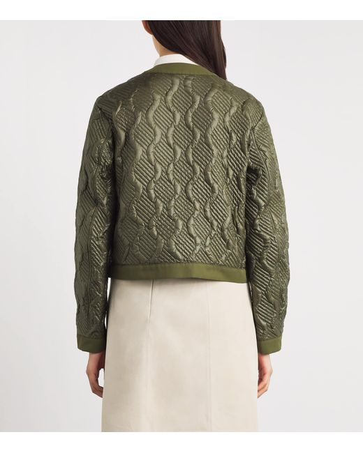 Moncler Green Down Libellule Jacket