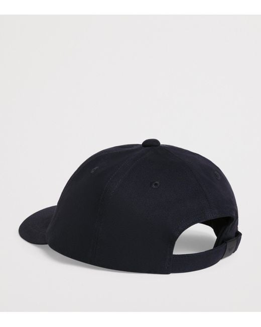 Emporio Armani Blue Cotton Logo Baseball Cap for men