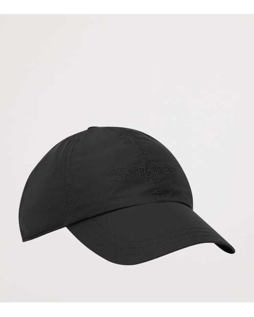 Saint Laurent Black Technical Logo Baseball Cap