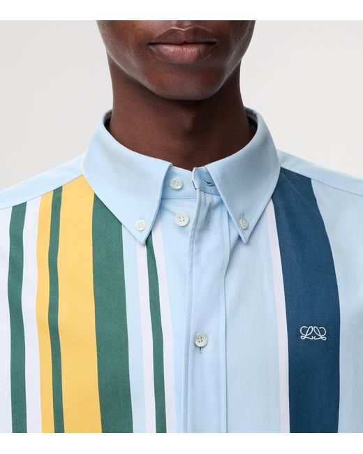 Loewe Blue Stripe Print Shirt for men