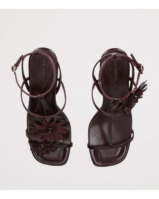 Zimmermann Black Leather Belara Sandals 85