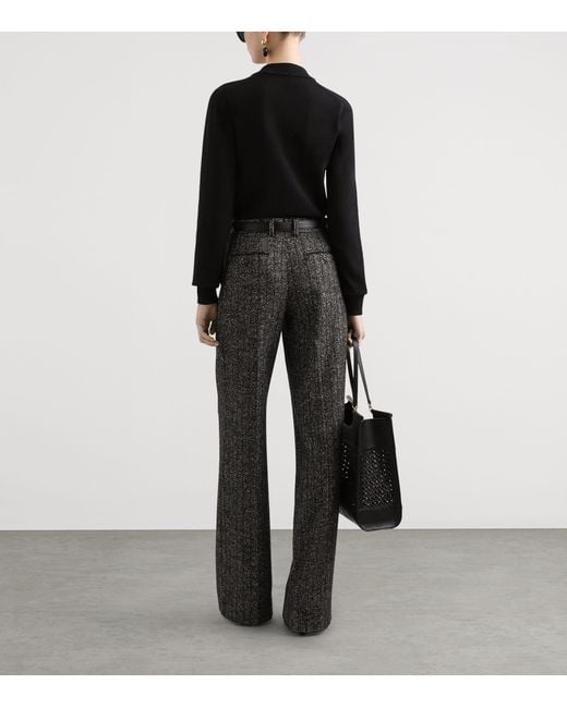 Dolce & Gabbana Black Cashmere Henley Sweater